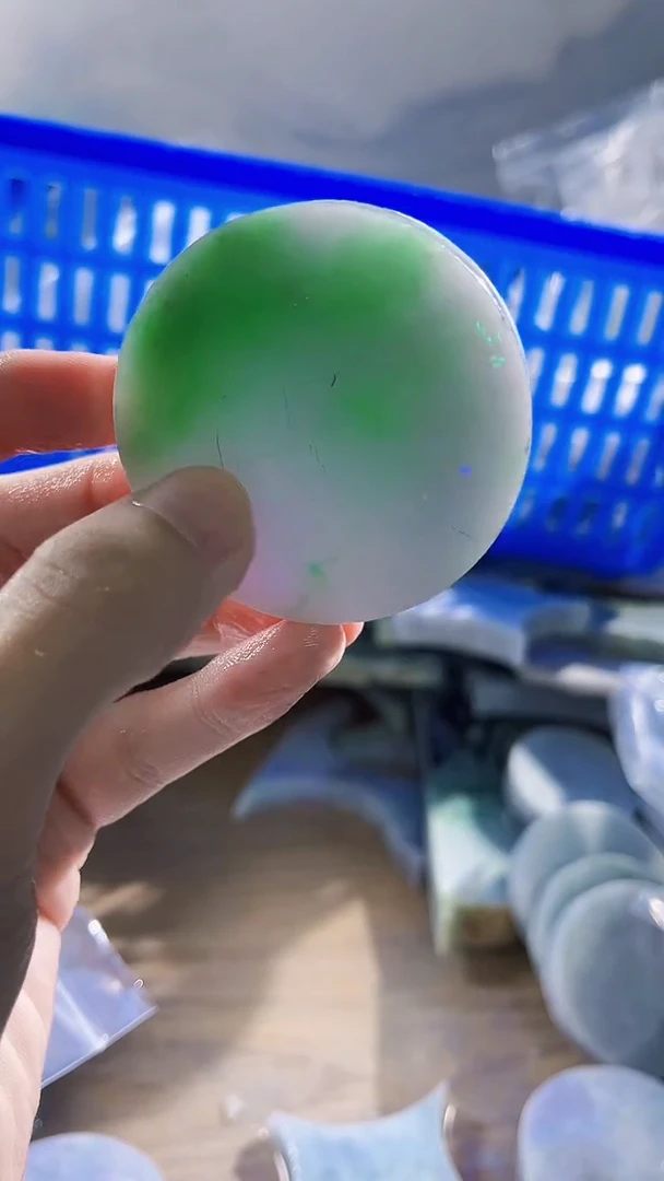 翡翠裸石缅甸翡翠A货文606