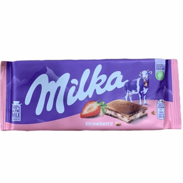 妙卡(Milka) 草莓酸奶味夹心牛奶巧克力 100g/袋