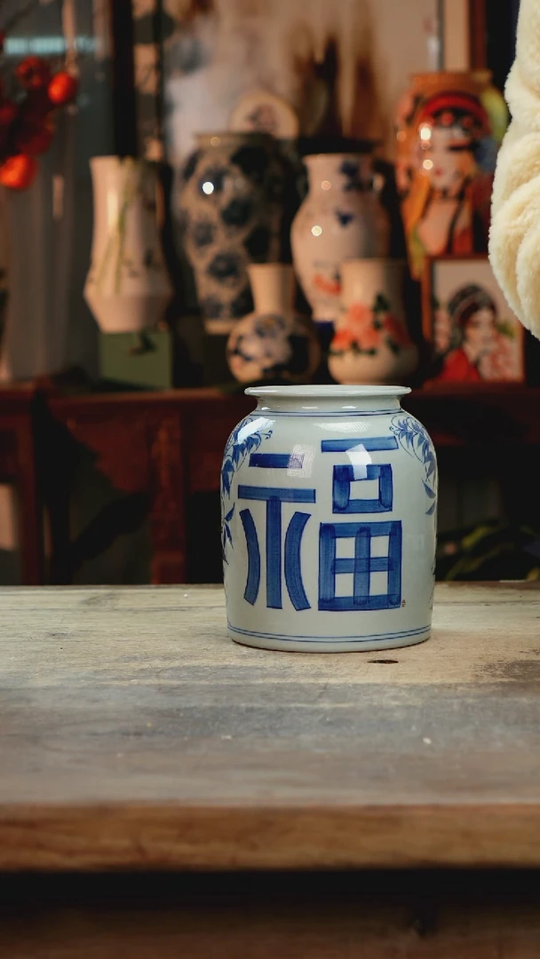 【闪购商品】瓷片景德镇纯手工釉下彩精品花瓶