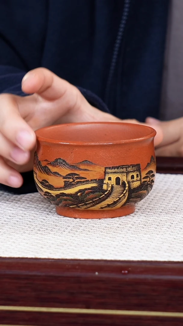 茶杯紫砂宜兴原矿紫砂 全手工制作