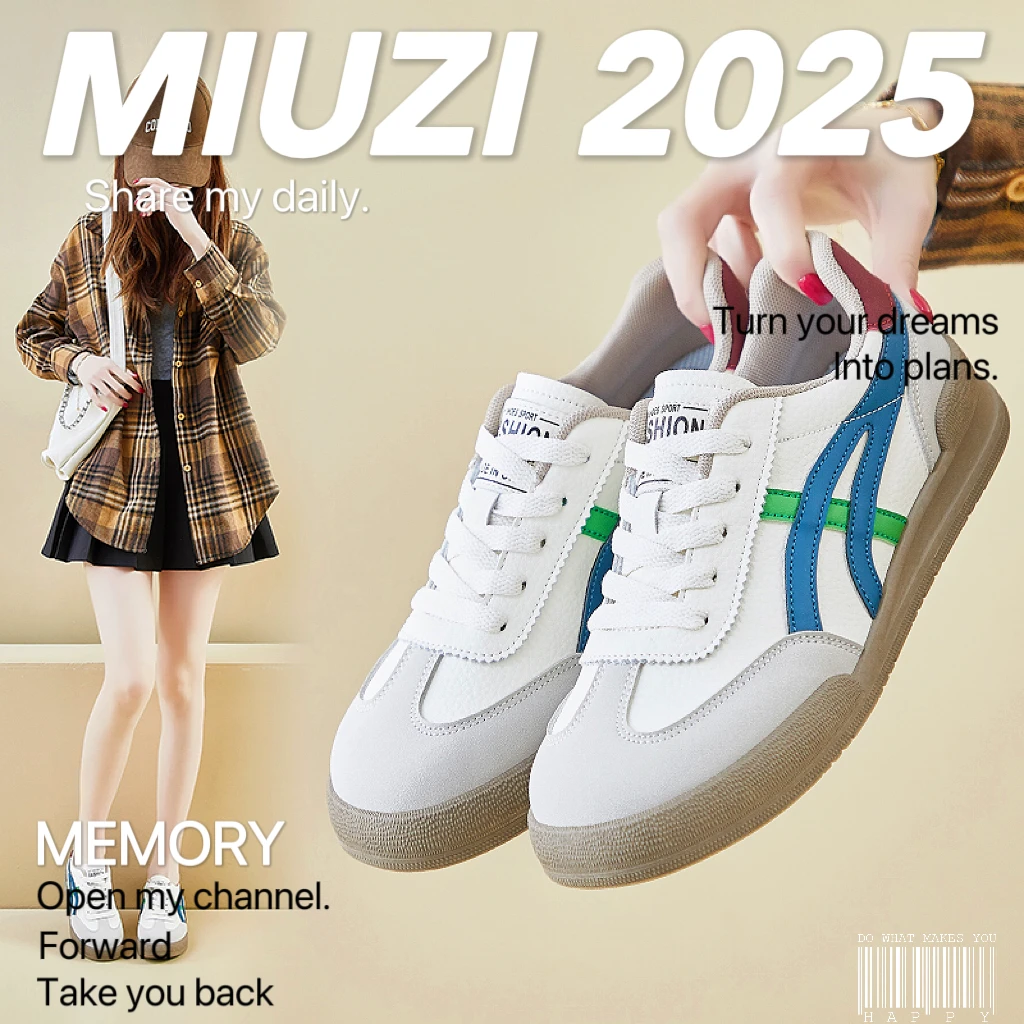 【外贸尾单】日系春季新款德训鞋女潮跑步运动鞋休闲百搭平底阿甘鞋