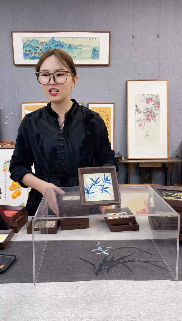 【闪购商品】国画5寸-小摆台作品-竹子