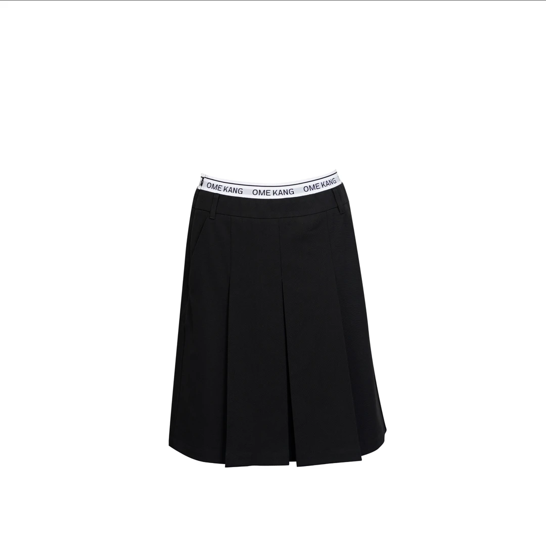 DNCY高腰显瘦百褶裙时尚中长款休闲半身裙DA42222139