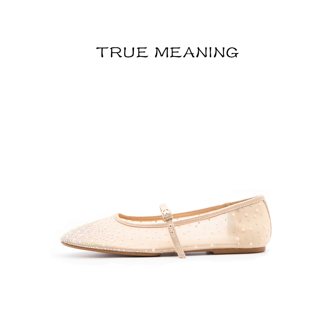 True Meaning【闪耀之星】2025夏季浅口时尚气质夏季温柔芭蕾舞鞋