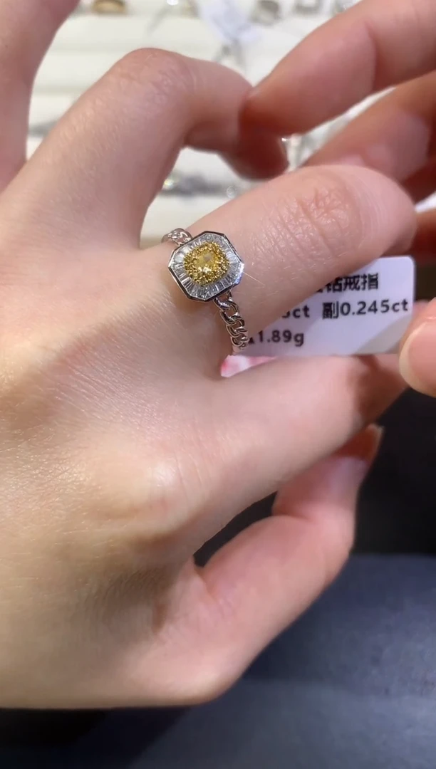 【闪购商品】钻石戒指18K金镶嵌D173|2980