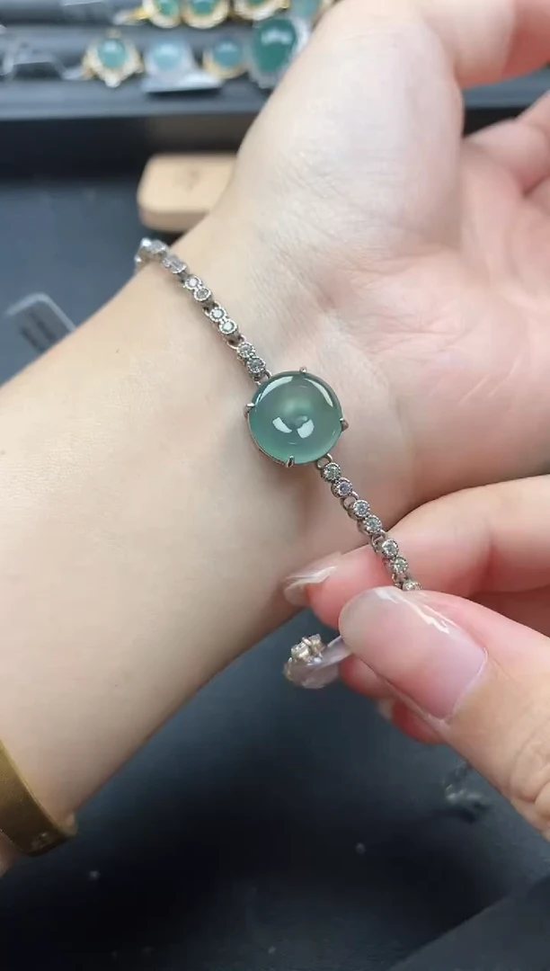 翡翠戒指银S925镶嵌51511