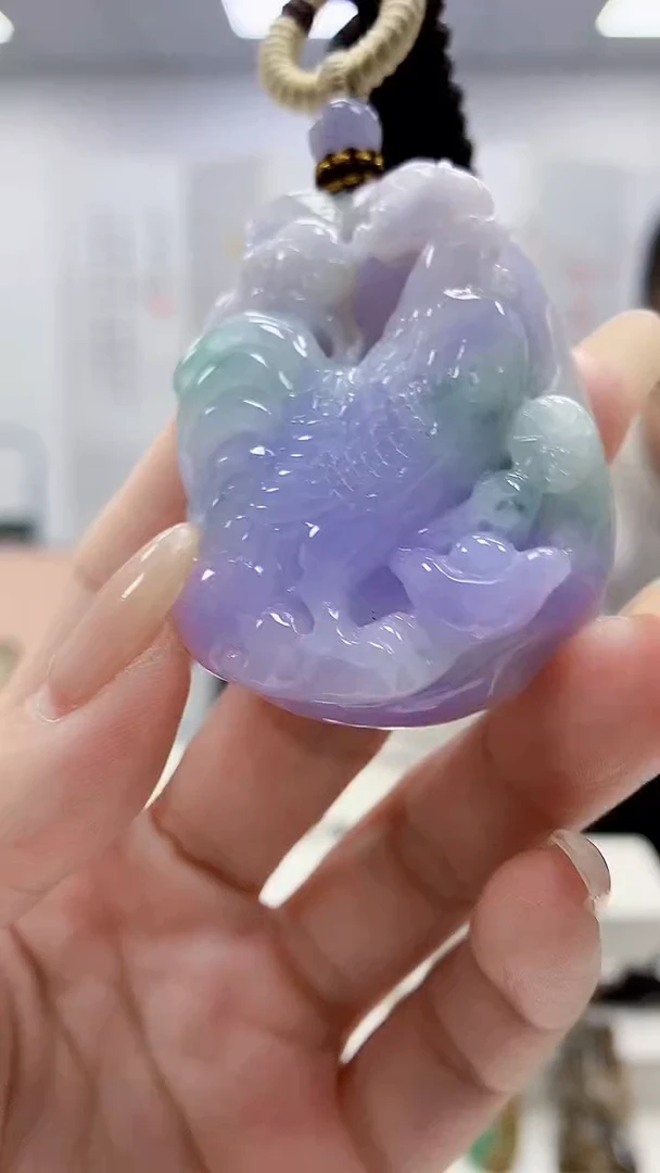 未镶嵌定制翡翠4898lr-毛货挂件131