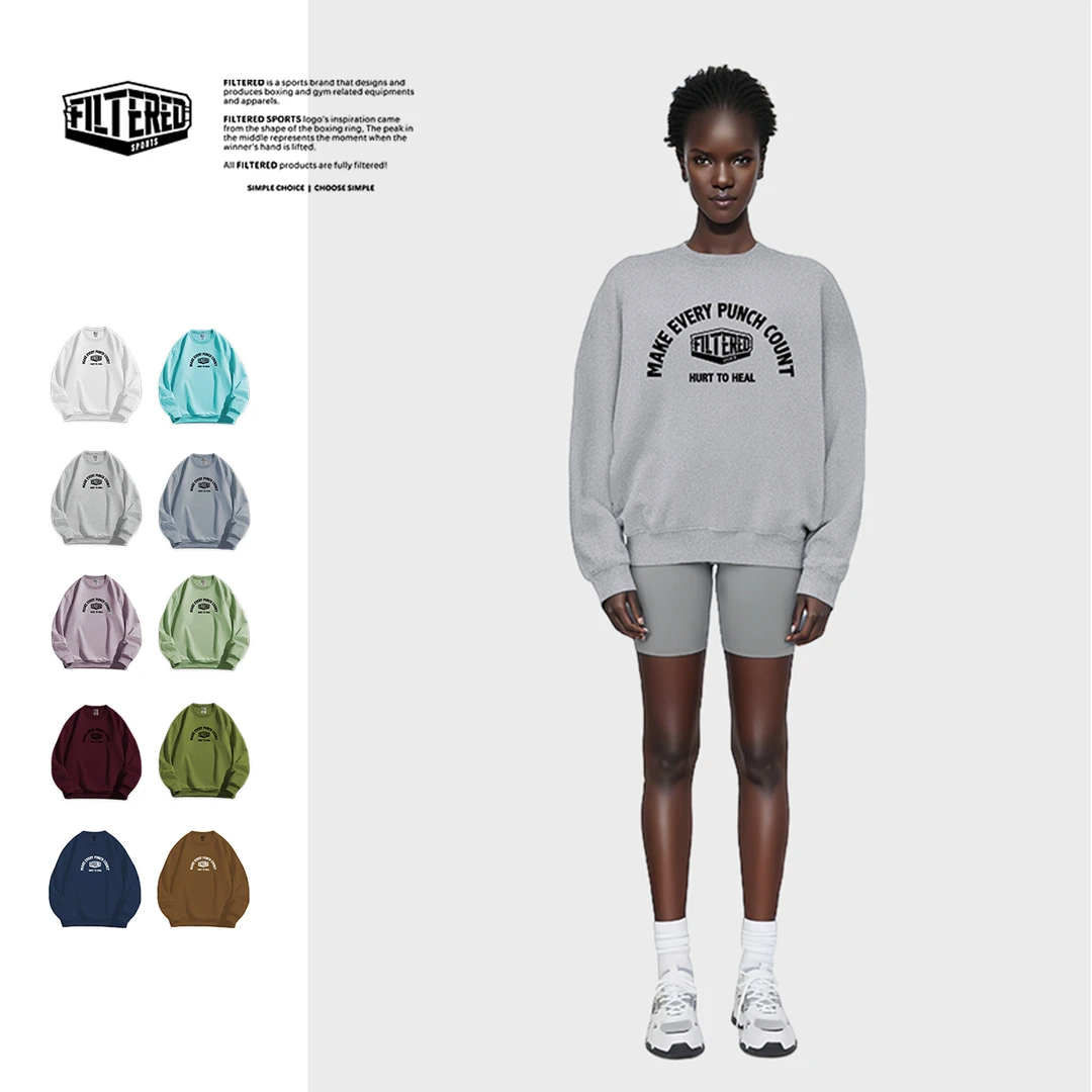 FILTERED运动卫衣健身跑步拳击训练服吸湿透气男女款长袖宽松ins