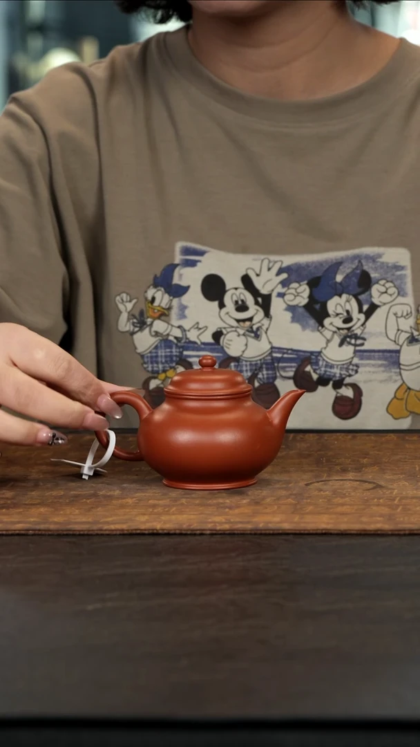 茶壶紫砂潘壶朱泥150cc