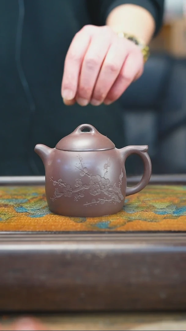 【闪购商品】紫砂茶杯2.18  紫泥   秦权壶