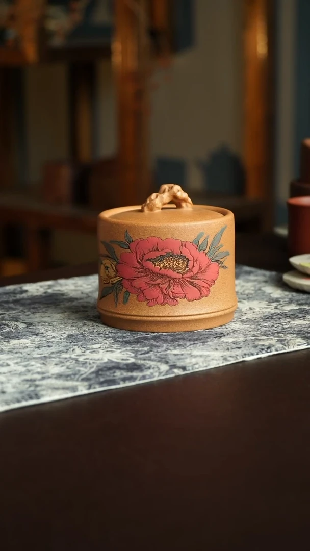 茶杯紫砂27号宜兴紫砂原矿作品茶叶罐