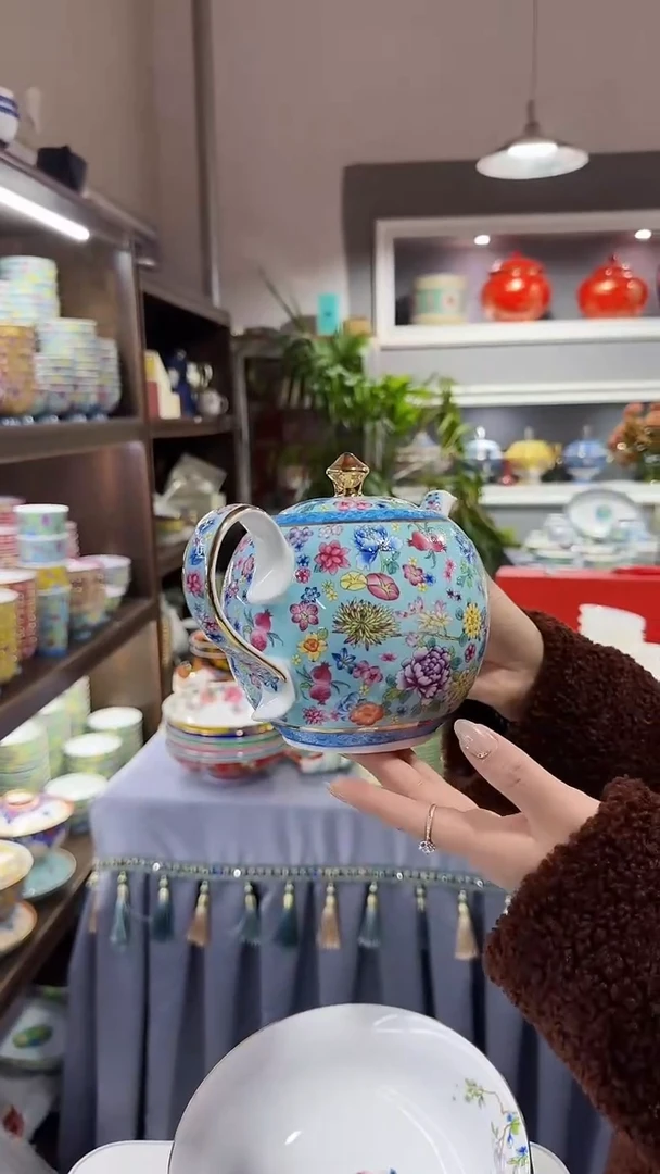 【闪购商品】瓷片壶一个景德镇陶瓷