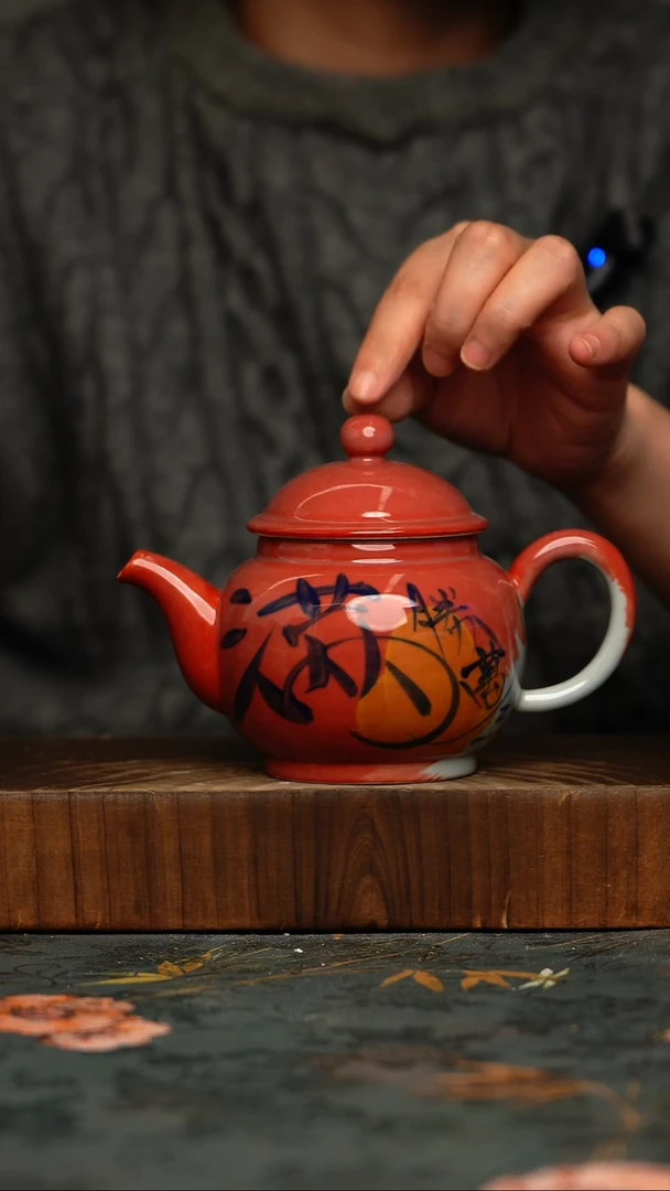 瓷片釉下彩手工手绘同款陶器