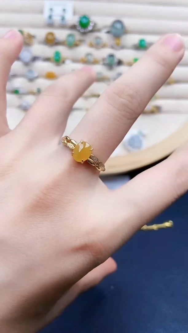 翡翠戒指银S925镶嵌31