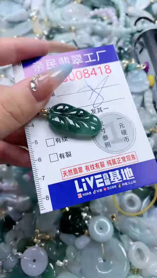 翡翠未镶嵌吊坠(不含链)8418