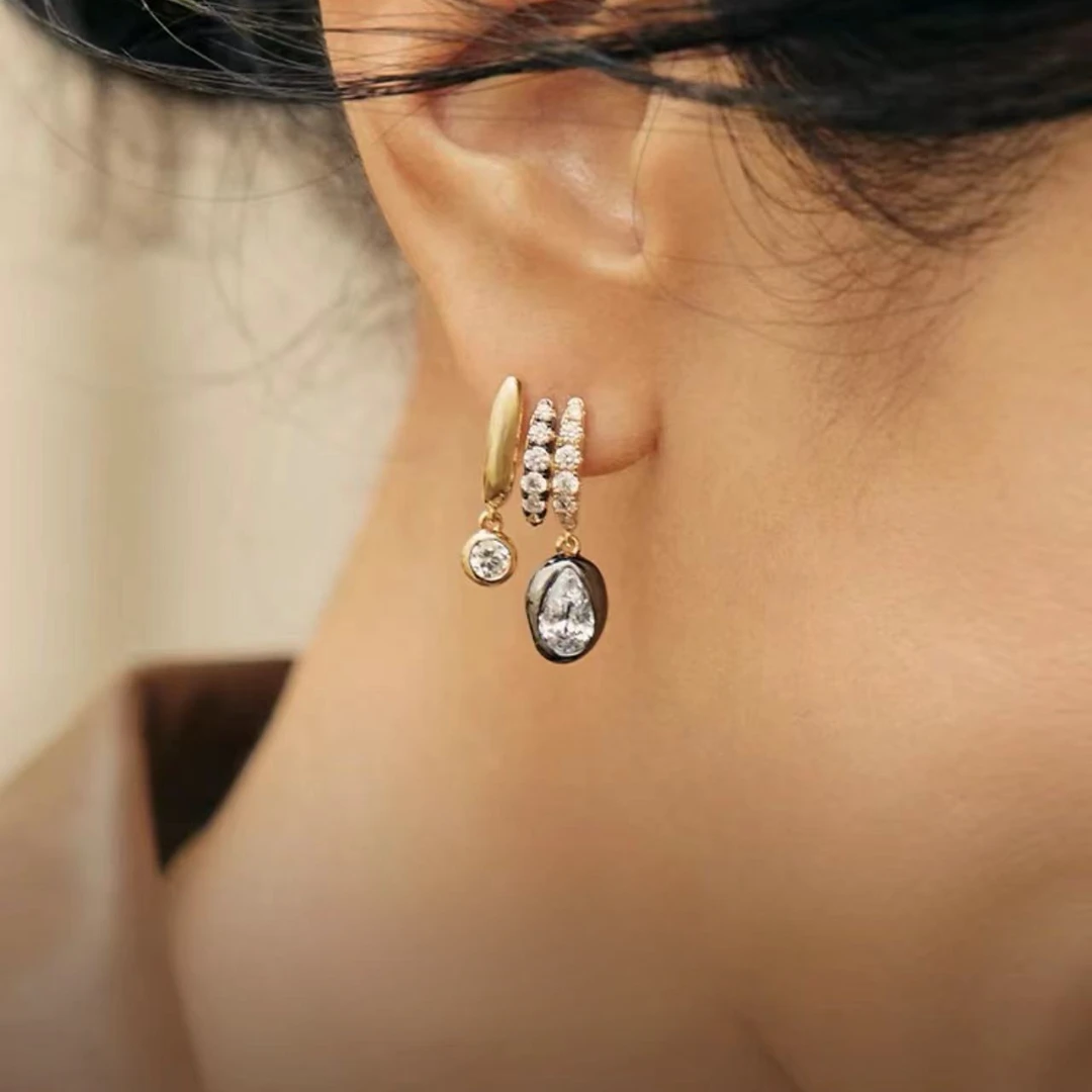 925银耳饰 【闪闪咖啡豆耳环】2024秋冬上新百搭小众简约个性设计感