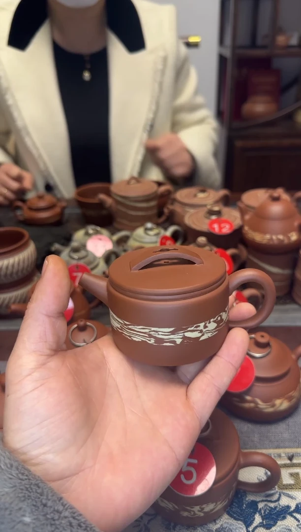 泥塑F****i框盖汉瓦壶全手工，，，，