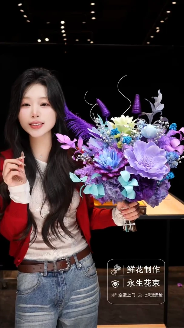 手工艺品琉璃手工花器花束空运包邮送货上门-以图片为准