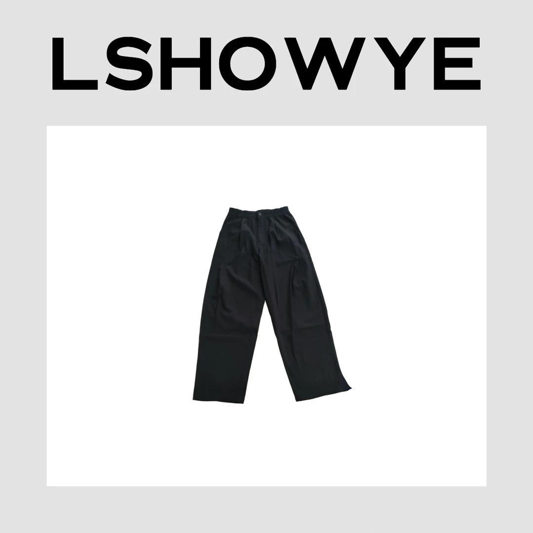LSHOWYE｜松紧腰黑色裤子 A98331