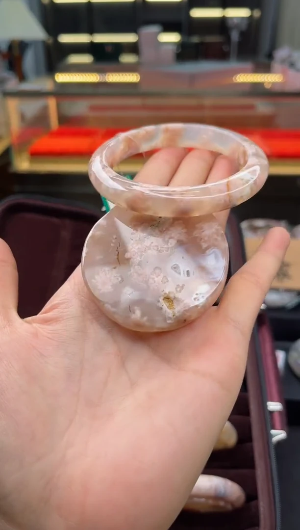 石英质玉手镯未镶嵌57圈口（赠送镯心）3007