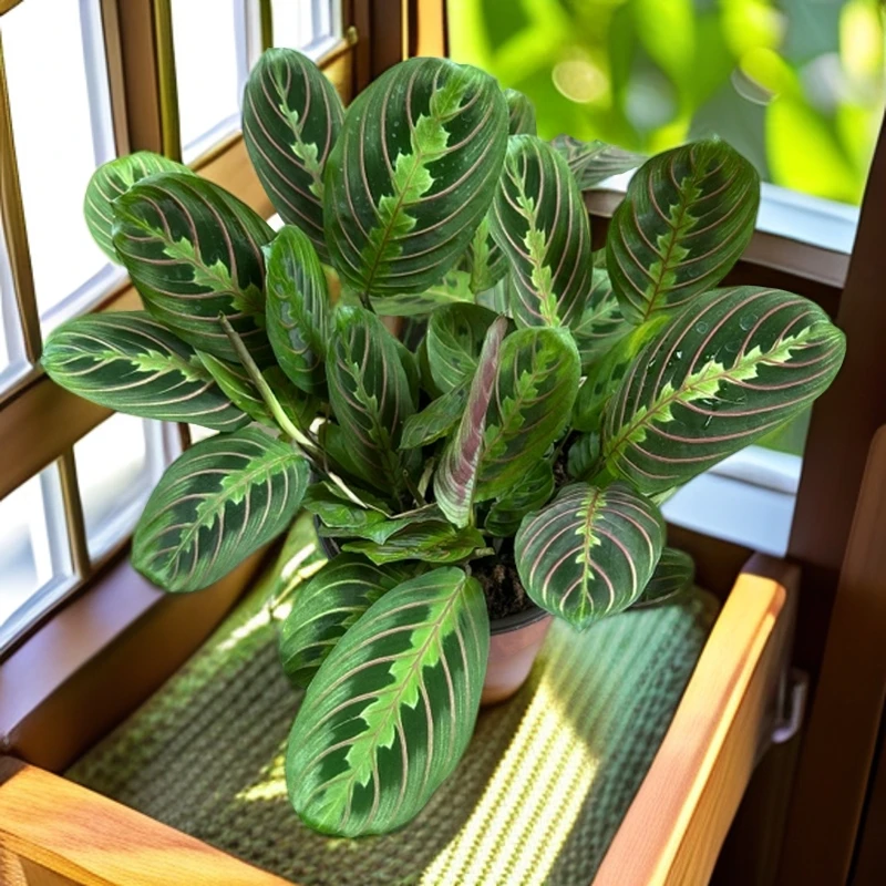 红脉叶蝉竹芋爬藤植物吸甲醛