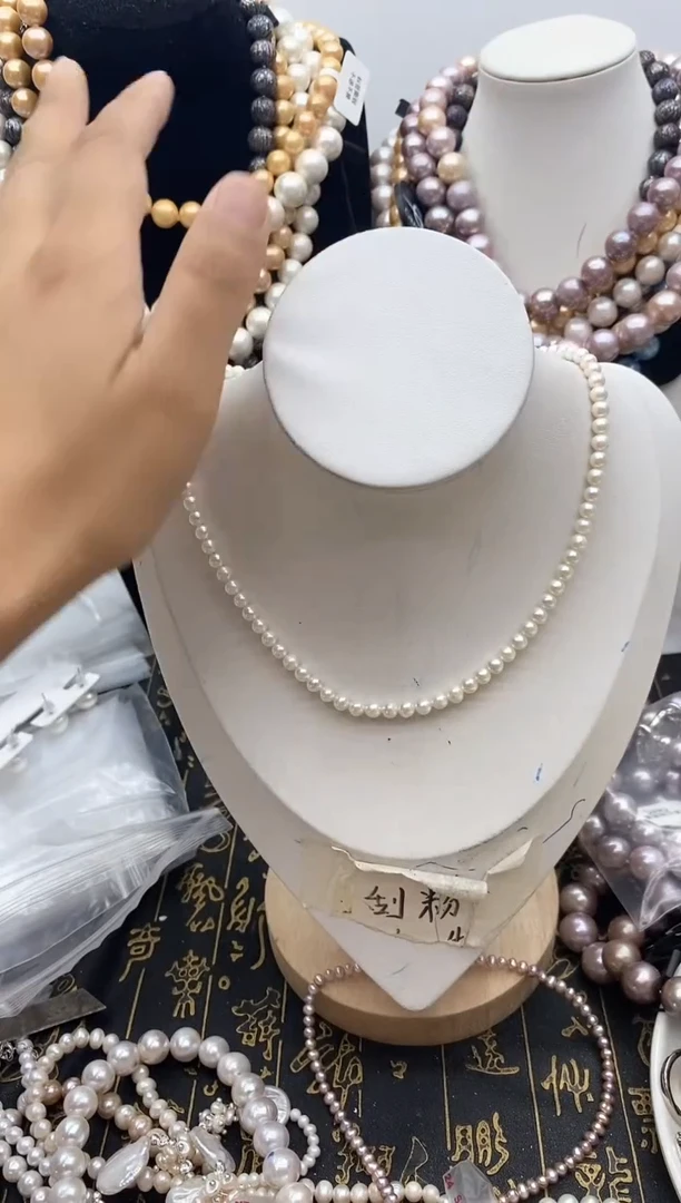 淡水珍珠钛钢颈饰120