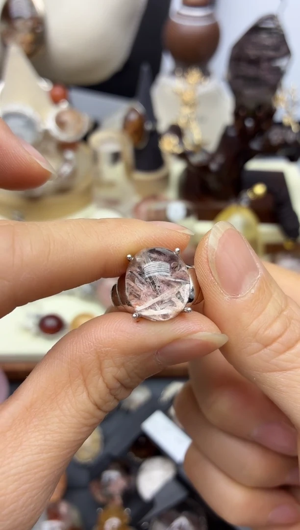 银S925镶嵌珠宝半成品水晶苏*书定制