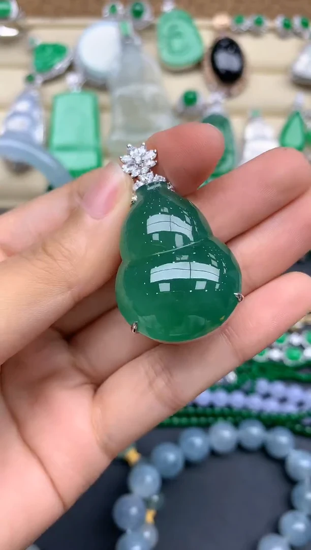 【闪购商品】翡翠颈饰18K金镶嵌464-中国好珍宝