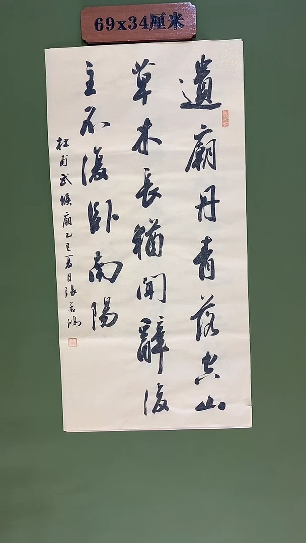 书法书法 张若鸿尺寸69cm*34cm