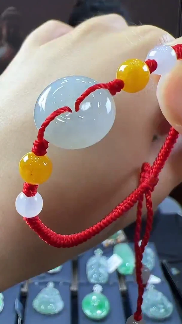 未镶嵌挂件翡翠儿童手绳