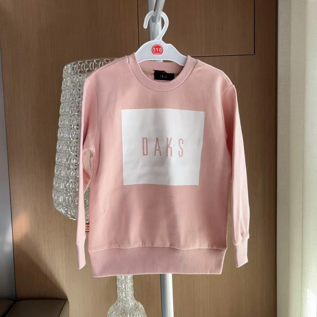 Dak 春秋 粉色白胶印卫衣