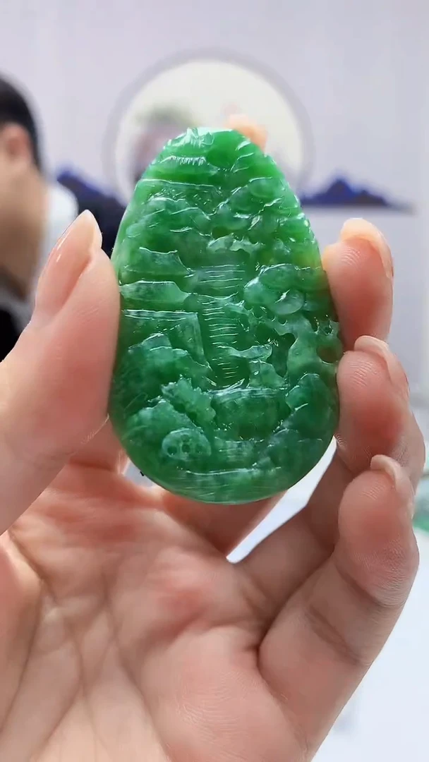 【闪购商品】定制翡翠未镶嵌5145ms-毛货挂件113