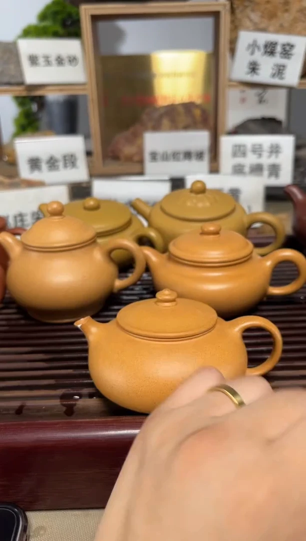 茶壶紫砂微瑕黄金段寒江