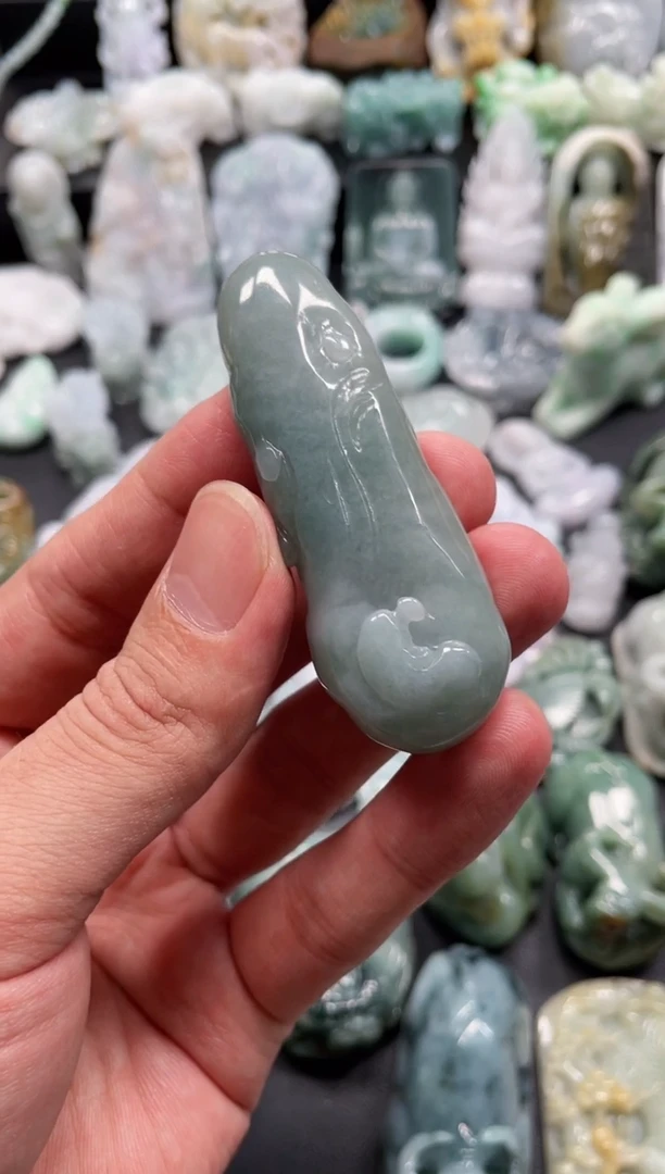 翡翠未镶嵌颈饰43  天然翡翠a货  悟道