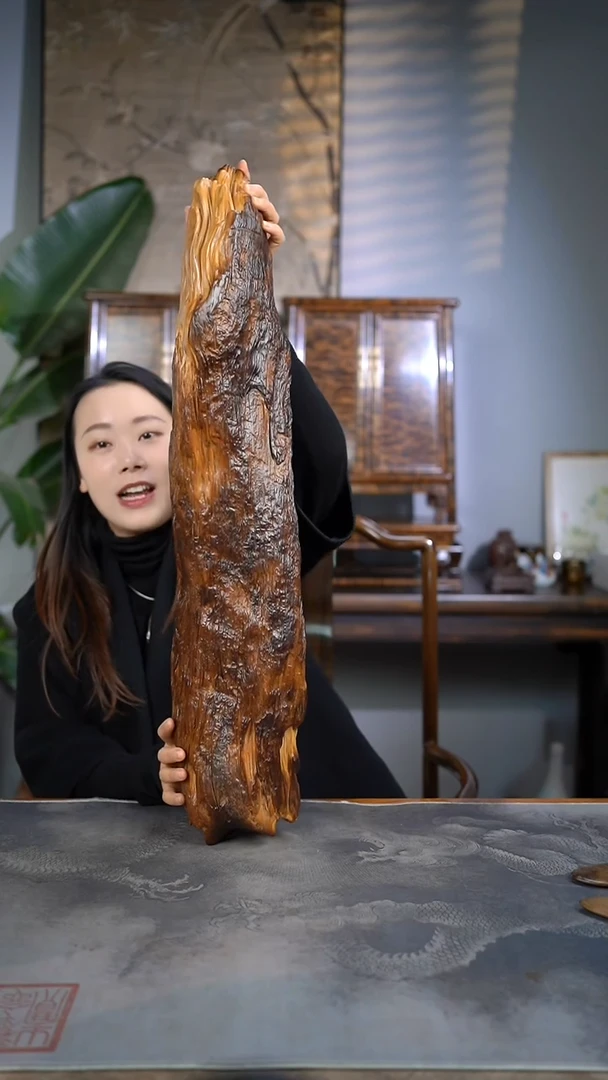 【闪购商品】柏木（崖柏）木雕淳化黑油雷击火烧料水磨摆件104