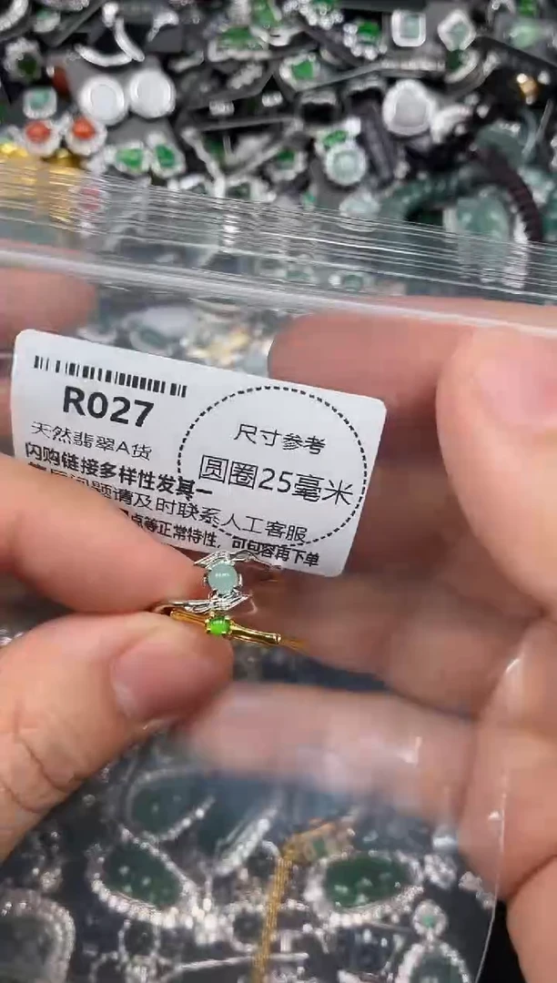 翡翠未镶嵌颈饰R027戒指