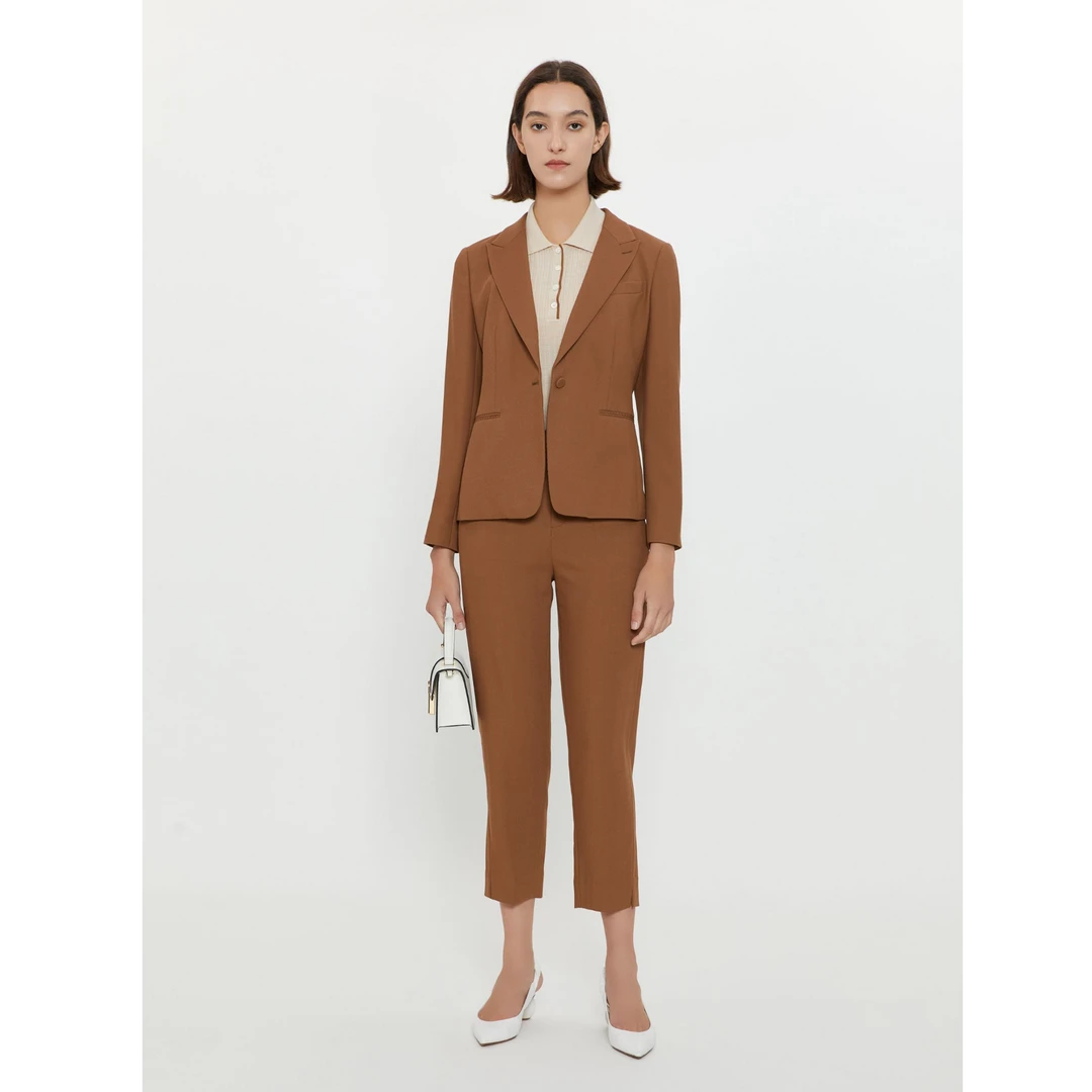 Daniel Hechter女士卡其棕商务套装西服裤子WX21703