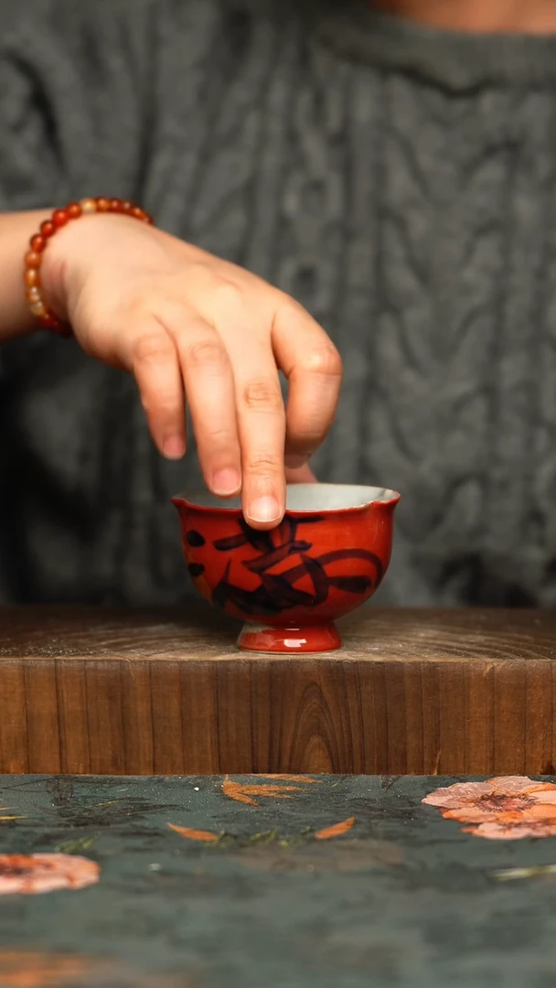 杯釉下彩手工手绘同款陶器