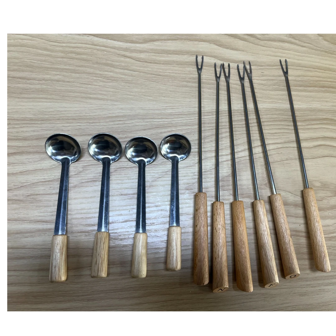 10件套小匙羹迷你叉子套装手工家用商用