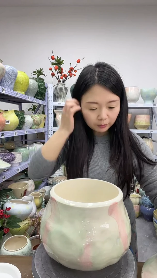 【12.10陶瓷花盆】  高度  20    口径     19.5