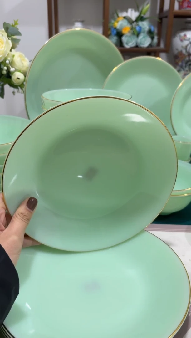 8英寸深盘8个  玉瓷【贝美】