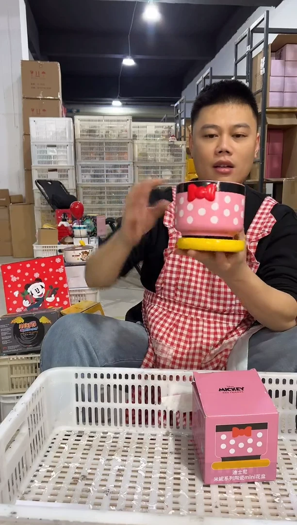 【闪购商品】杯陶瓷原盒米妮花盆