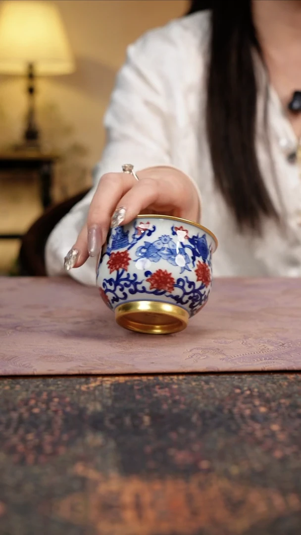 杯景德镇陶瓷杯碗柴烧多人