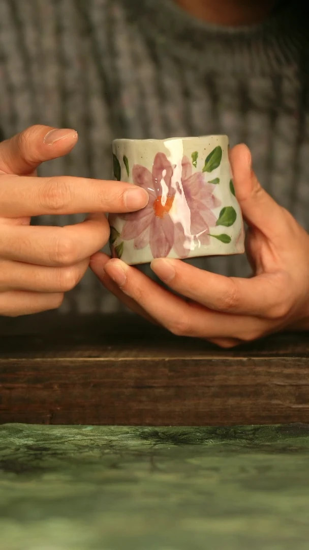 瓷器青诗集手工手绘瓷器