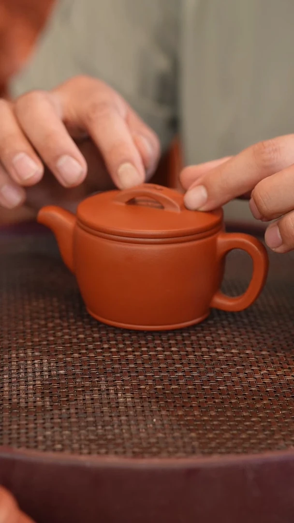 茶壶紫砂朱泥 半手工 200cc