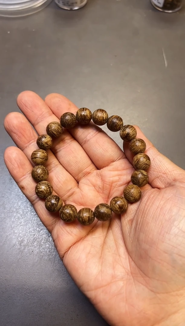 沉香手串无*用1.1亚奇蛇皮纹土沉6克多样性发货1条
