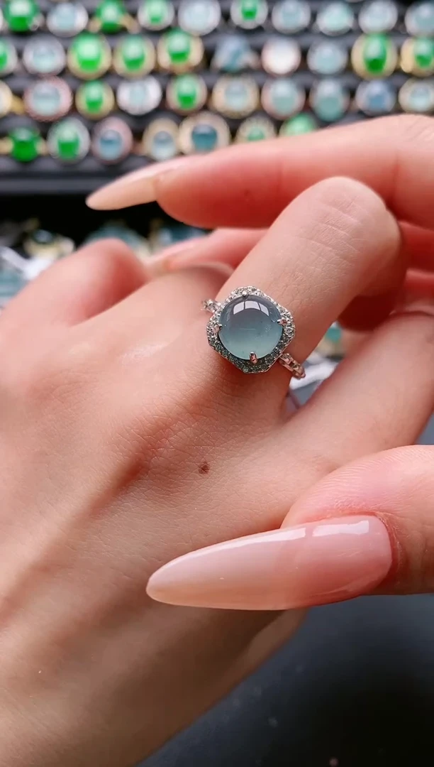 【闪购商品】翡翠戒指银S925镶嵌111111111