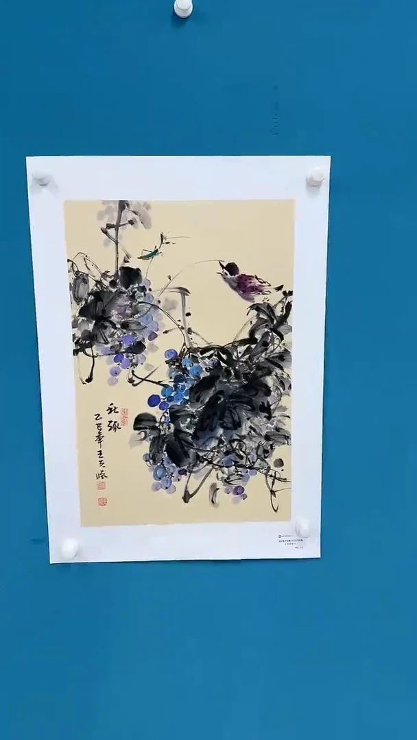 国画王夫怀-春-四尺三开原作-2562f1