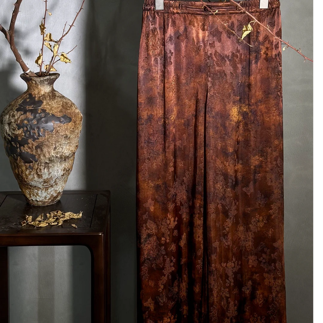 銮鑫暗纹提花裤4411A