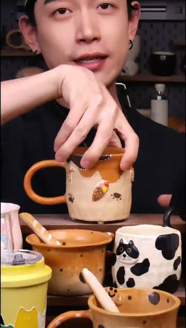 杯子景德镇可爱设计师款陶瓷